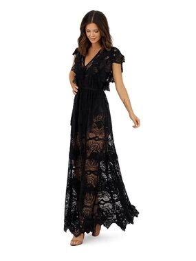 Nightcap Clothing Mayan Lace Sheer Embroidered Whimigoth Maxi Dress XS